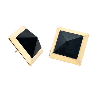 Onyx pyramid studs