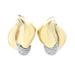 18k Leaf earrings