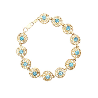 Filigree link bracelet