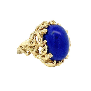 Lapis statement ring
