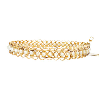 18k Pearl bangle