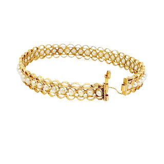 18k Pearl bangle