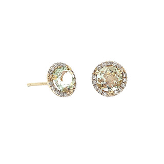 Prasiolite studs