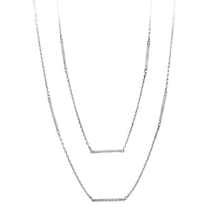 Enamel bar necklace