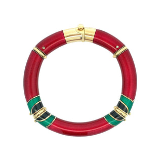 18k enamel bangle