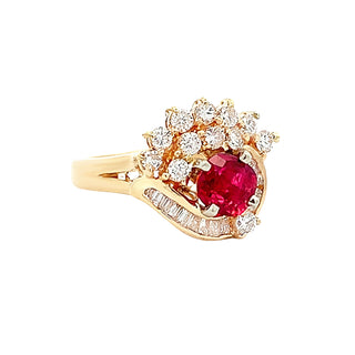 Ruby cluster ring