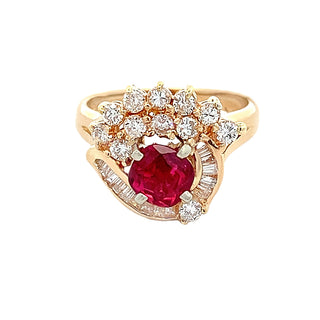Ruby cluster ring