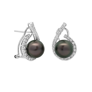 Black pearl earrings