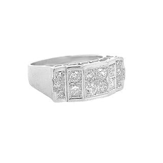 Platinum pave ring