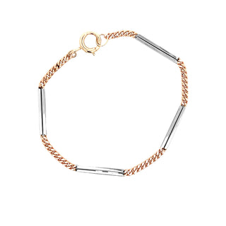 Rose & white bracelet