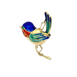 18k Bird pin