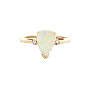Pear opal ring