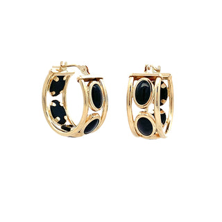 Onyx hoops