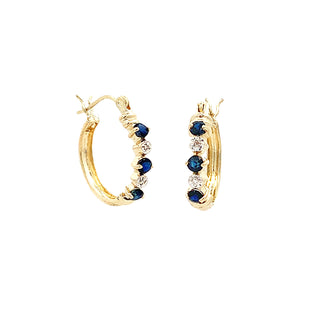 Sapphire hoops