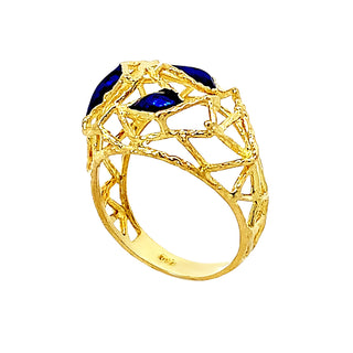 Enamel dome ring