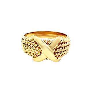 Gold "X" ring
