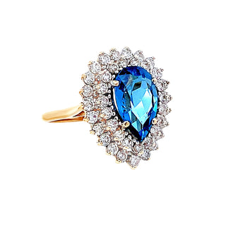 Blue topaz ring