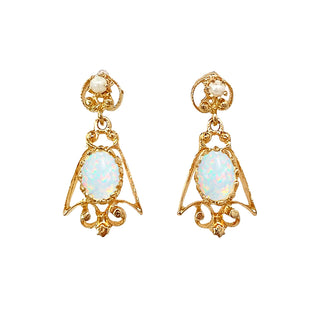 Opal/pearl earrings
