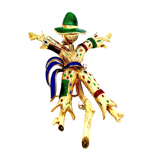 Scarecrow brooch