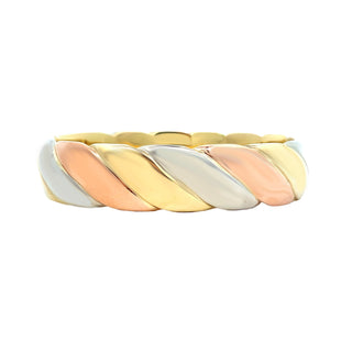 Tricolor 18k bangle