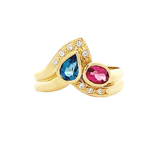 Pink & blue ring