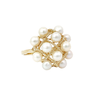 Pearl cluster ring