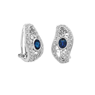 Sapphire hoops