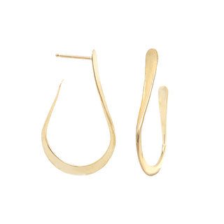 Flat gold hoops