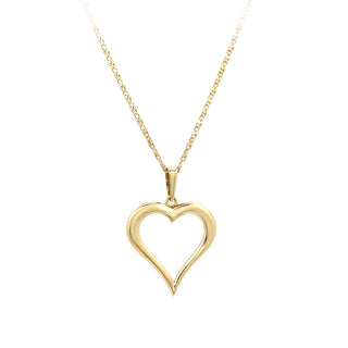 18k heart pendant
