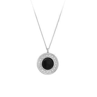 Onyx halo pendant