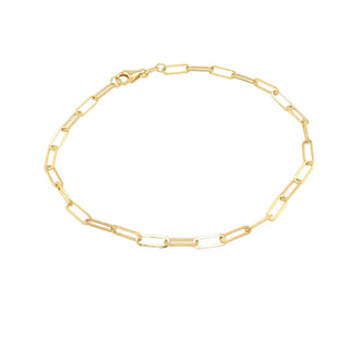 14k Paper clip bracelet