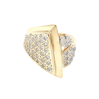WIDE OFFSET 1CT PAVE RING