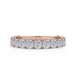 Cushion Cut U Scallop 3/4 Eternity Ring
