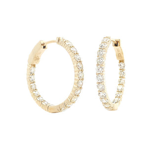 2ct diamond hoops