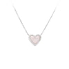 SMALL PINK OPAL HEART NECKLACE