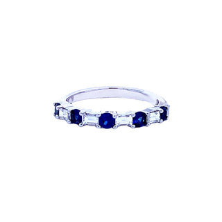 Baguette sapphire band