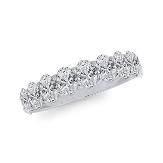 Oval Cut U Scallop 1/2 Eternity Ring