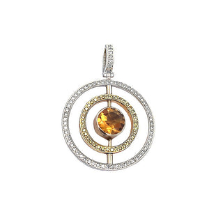 2-tone citrine pendant