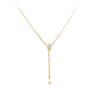 Deco lariat necklace