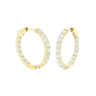 3ct diamond hoops