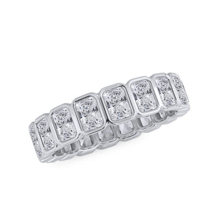 Radiant Cut Bezel Set Eternity Ring