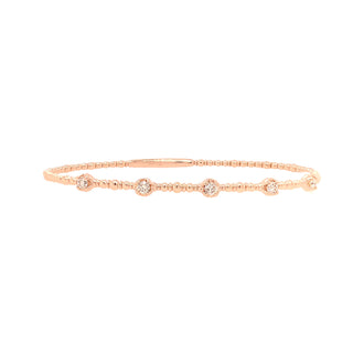 14K ROSE GOLD BEADED FLEX BANG