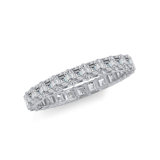 Asscher Cut Gallery Eternity Ring