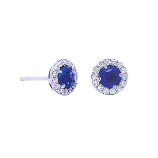 Sapphire halo studs