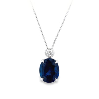 Fine Sapphire & Diamond Necklace