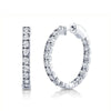 14KW 1" INSIDE-OUT 1CT DIAMOND HOOPS