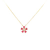 RUBY FLOWER NECKLACE