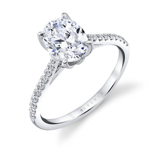 Oval Tulip Engagement Ring