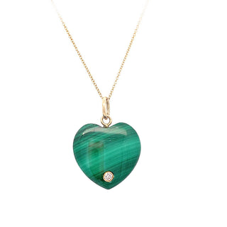 Vintage malachite heart