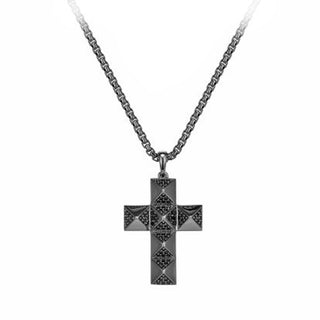 Men's black cross